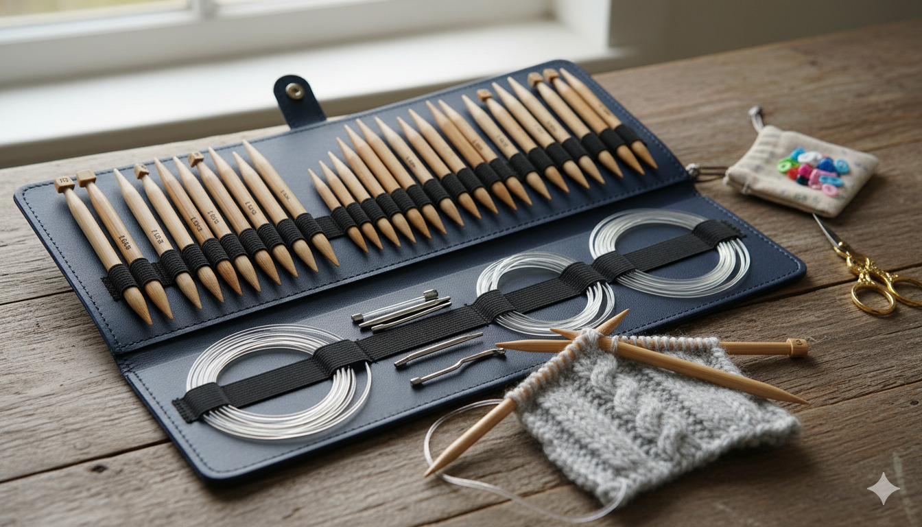 Interchangeable knitting needles